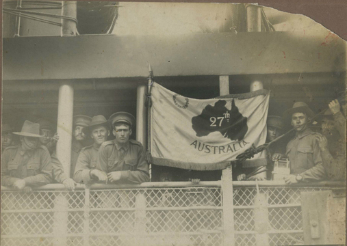 Normal 27th battalion australian infantry forces embarking for the middle east in ww1 45776343622 o