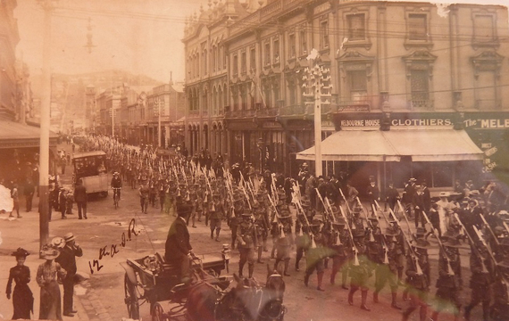 Normal 12th battalion of australian infantry forces marching through hobart tasmania ww1 9757832354 o