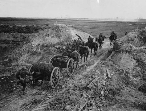 Normal nls haig artillery going through a cutting in the canal du nord 1